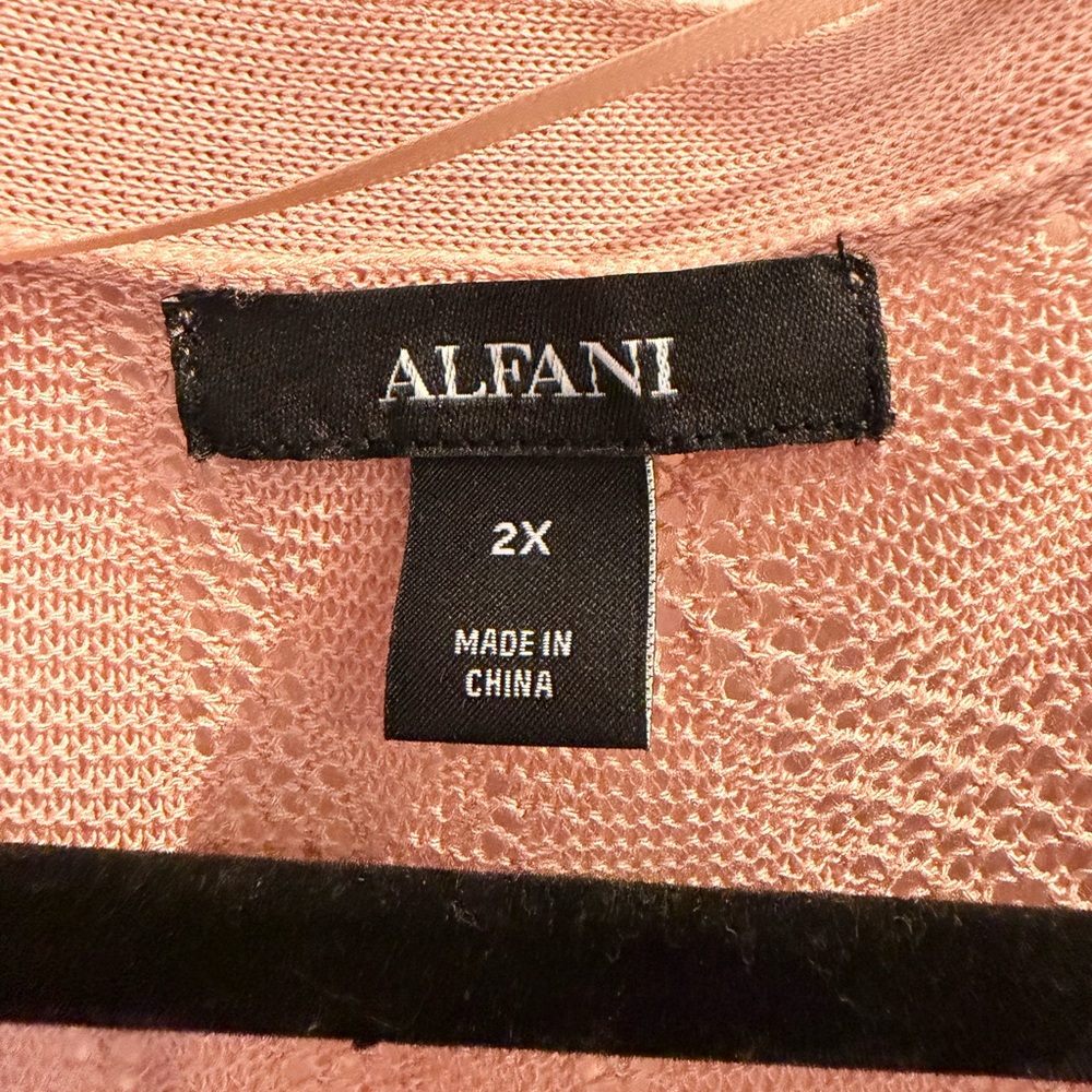 Alfani Women's Blush Pink light sweater for layering - Picture 3 of 4